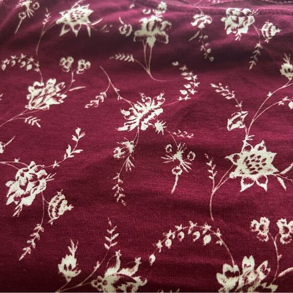 LOFT Burgundy Floral Sleeveless Top XL NWT - Picture 4 of 5